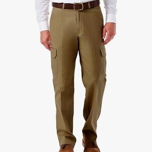 Haggar Tan Cargo Pants with Durable Fabric 40x31